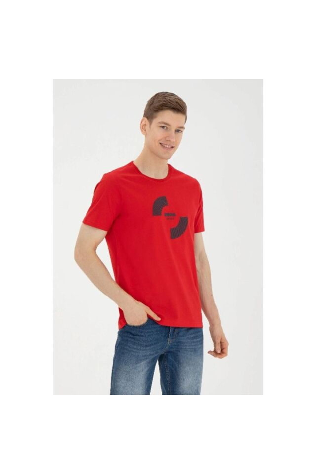 U.S. POLO ASSN. ERKEK T-SHİRT G081SZ011-0-1824946 KIRMIZI - M
