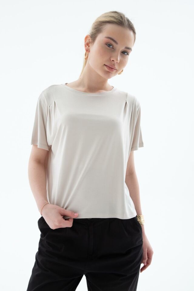 FASHION FRIENDS KADIN DÖKÜMLÜ CROP BLUZ 25Y0512K1