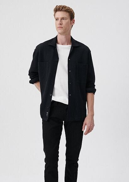 MAVİ ERKEK ÇİFT CEP GÖMLEK Siyah 0210725-900