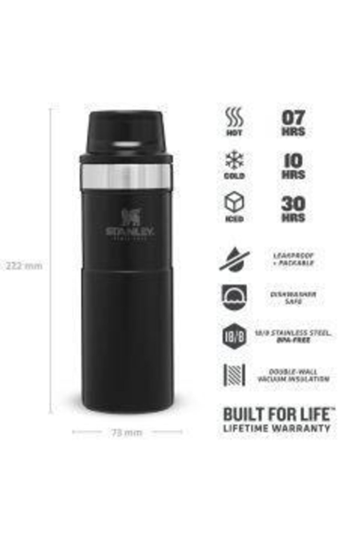 STANLEY 16OZ CLASSIC TRGR- ACTN MUG MBLK EU TERMOS 10-06439-031