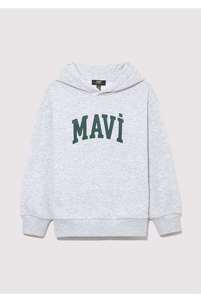MAVİ ÇOCUK MAVİ BASKILI KAPÜŞONLU SWEATSHIRT  Açık 6610110-88467
