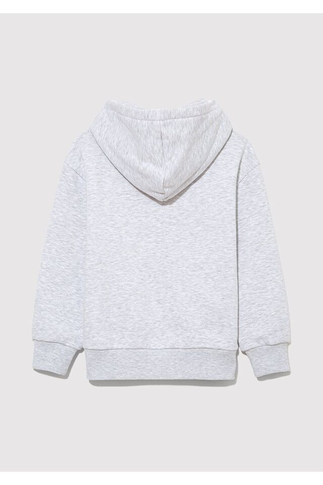 MAVİ ÇOCUK MAVİ BASKILI KAPÜŞONLU SWEATSHIRT  Açık 6610110-88467