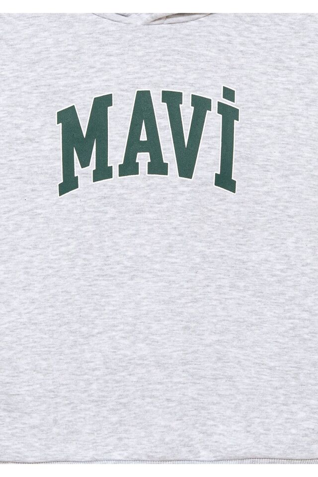 MAVİ ÇOCUK MAVİ BASKILI KAPÜŞONLU SWEATSHIRT  Açık 6610110-88467