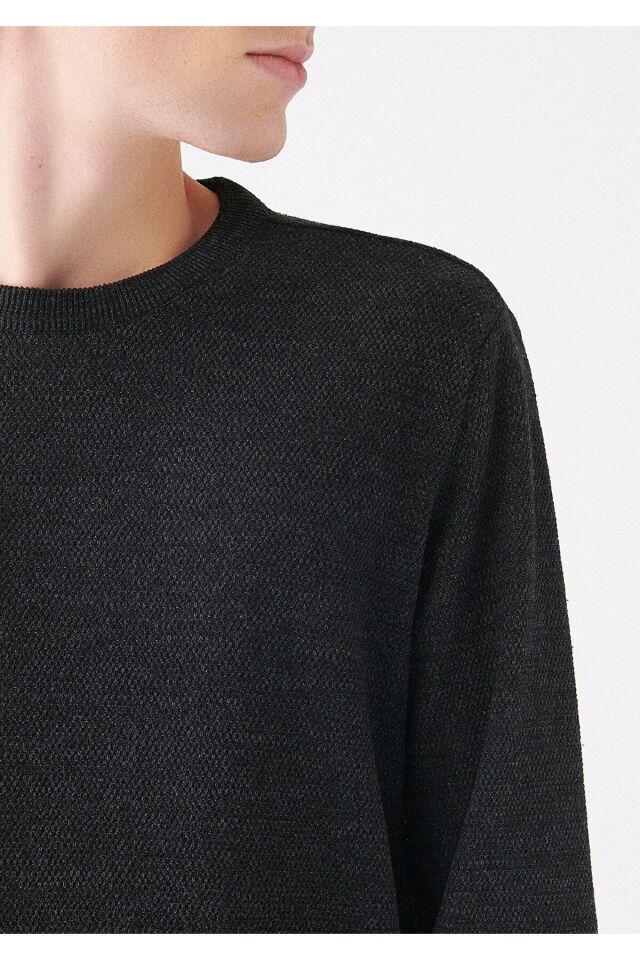 MAVİ ERKEK BİSİKLET YAKA KAZAK Siyah 070781-900