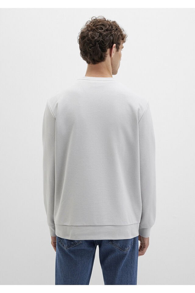 MAVİ ERKEK MAVİ BASKILI SWEATSHIRT Açık Gri 0S10402-70075