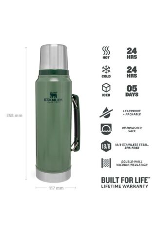 STANLEY 1.1QT CLASSIC VAC BTL H.GREEN EU 10-08266-001