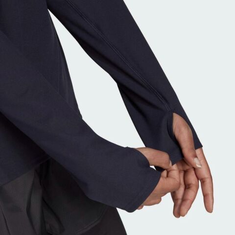 ADİDAS KADIN KOŞU SWEATSHİRT RN FAST 1/2 ZIP HK9017 MAVİ - L