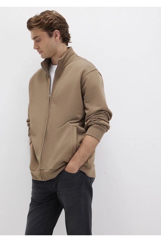 MAVİ ERKEK FULL ZIP SWEATSHIRT Shitake 0S10377-70378