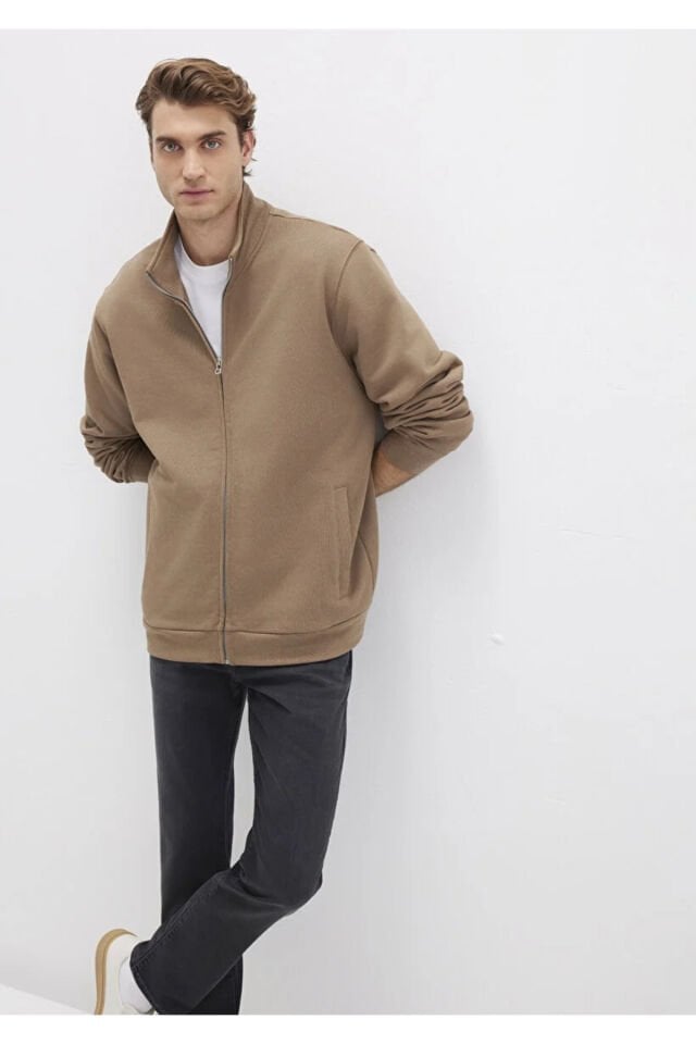 MAVİ ERKEK FULL ZIP SWEATSHIRT Shitake 0S10377-70378