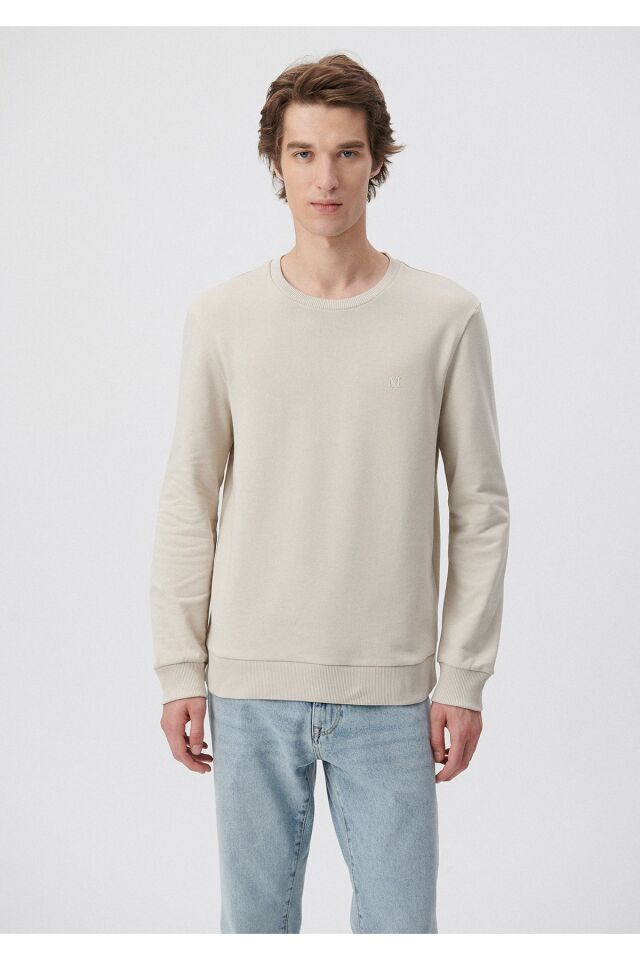 MAVİ ERKEK BİSİKLET YAKA SWEATSHIRT Açık Bej 0610060-70055