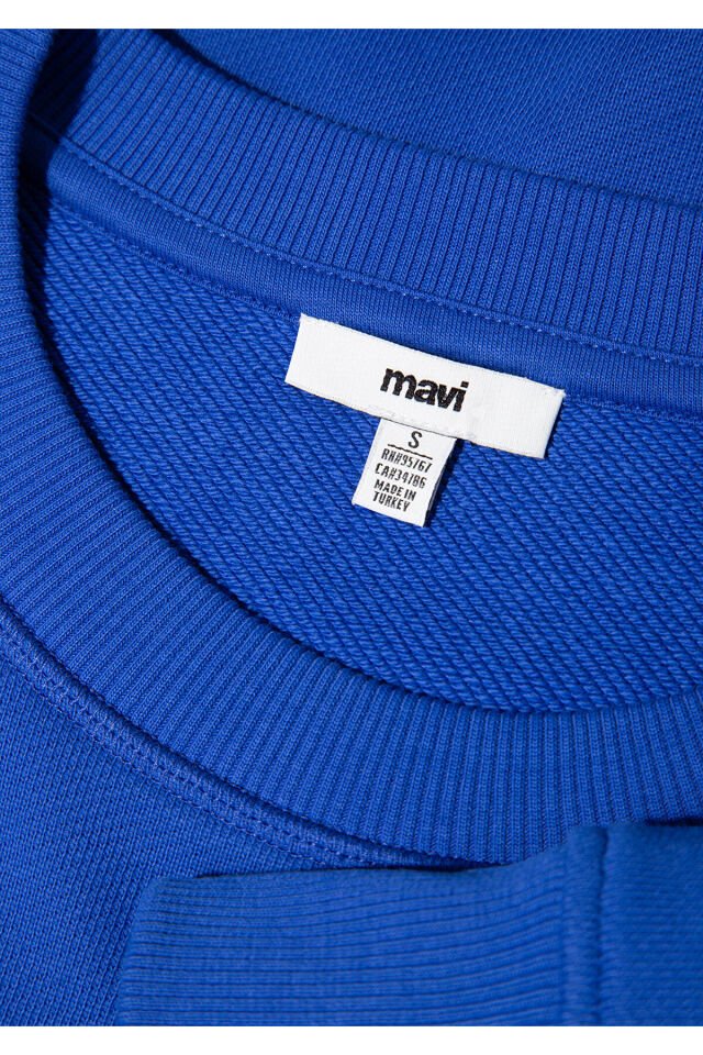 MAVİ KADIN BİSİKLET YAKA SWEATSHIRT Parlak Mavi 1S10389-70576