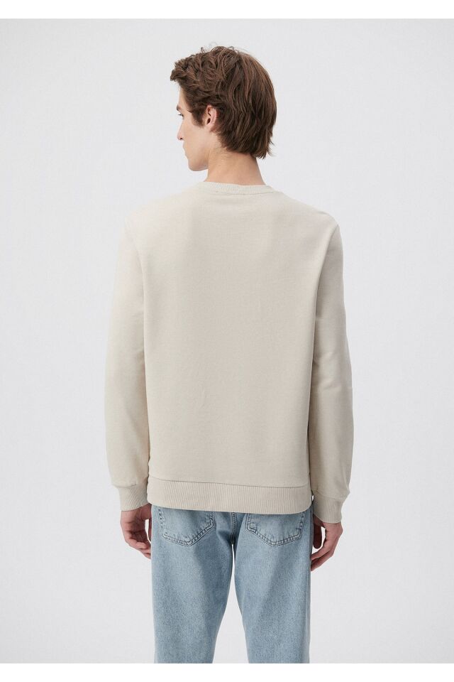 MAVİ ERKEK BİSİKLET YAKA SWEATSHIRT Açık Bej 0610060-70055 BEJ - S