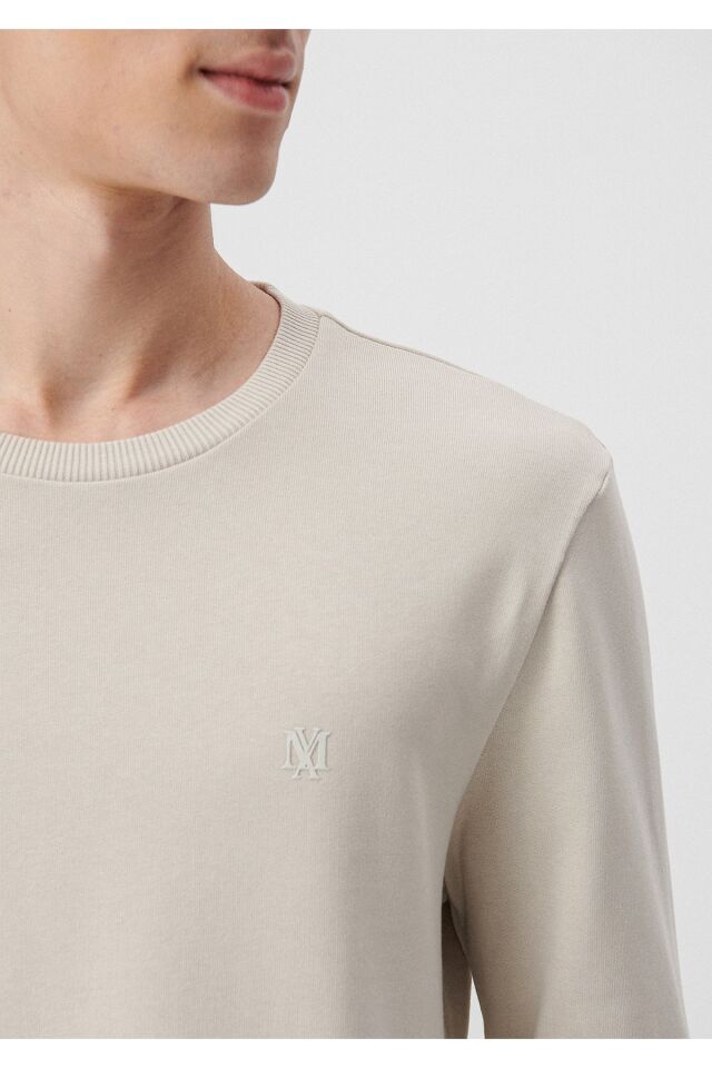 MAVİ ERKEK BİSİKLET YAKA SWEATSHIRT Açık Bej 0610060-70055 BEJ - XL