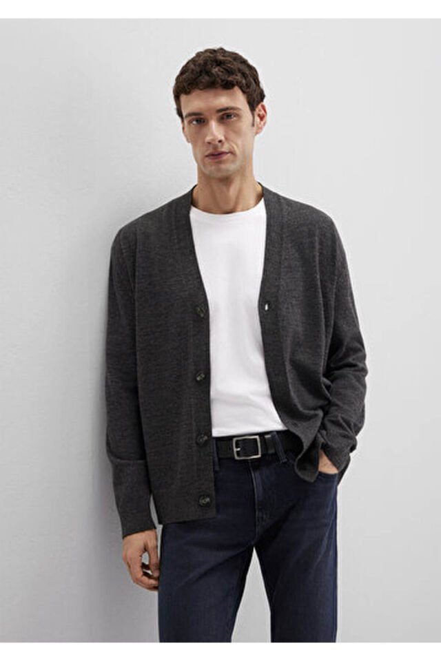 MAVİ ERKEK HIRKA Antrasit Melanj 0710317-80023