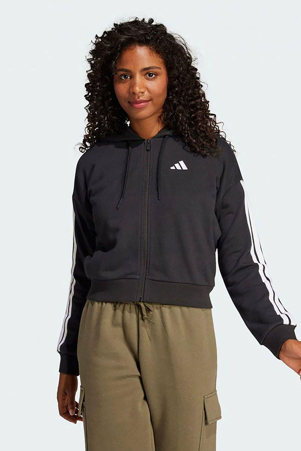 ADİDAS GÜNLÜK KADIN KAPÜŞONLU SWEATSHIRT W 3S FT FZ HD JE0052