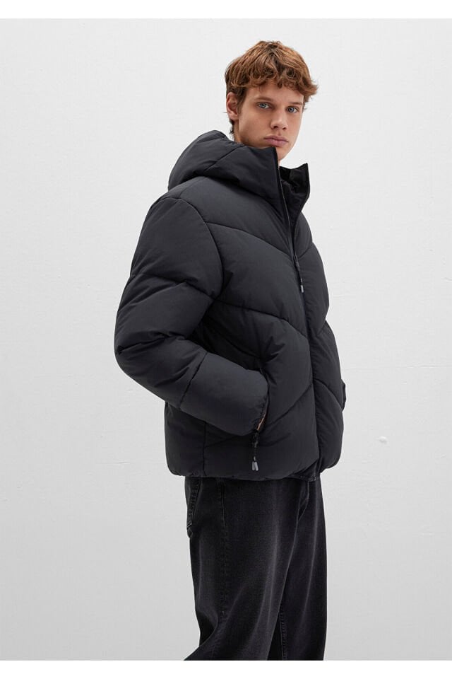 MAVİ ERKEK KAPÜŞONLU CEKET Siyah 0110360-900