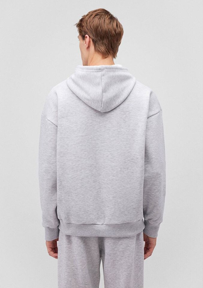 MAVİ ERKEK MAVİ BASKILI SWEATSHIRT Kar Gri MelanJ 067149-85438
