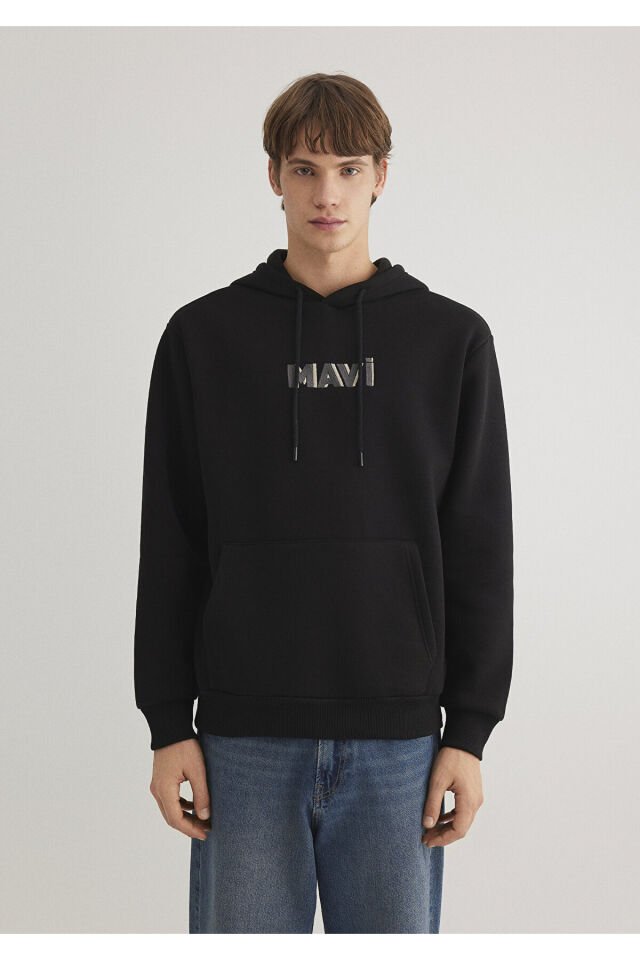 MAVİ ERKEK MAVİ KAPÜŞONLU SWEATSHIRT Siyah 0S10326-900