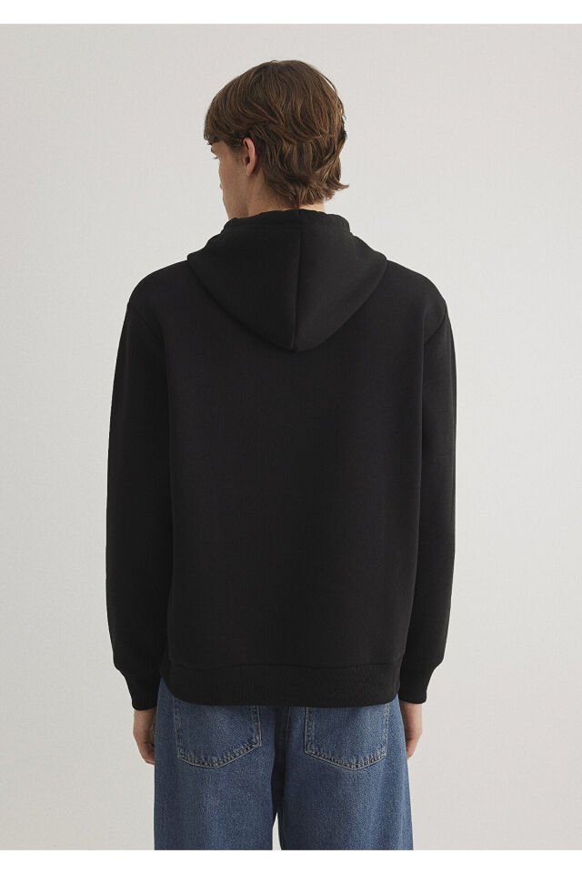 MAVİ ERKEK MAVİ KAPÜŞONLU SWEATSHIRT Siyah 0S10326-900