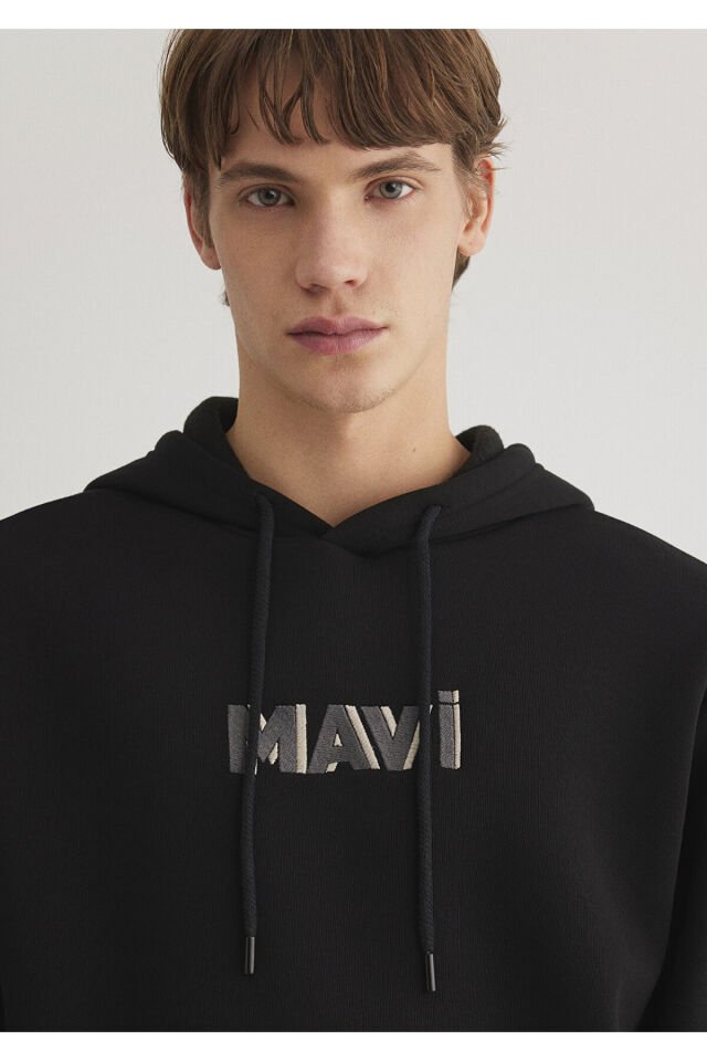 MAVİ ERKEK MAVİ KAPÜŞONLU SWEATSHIRT Siyah 0S10326-900