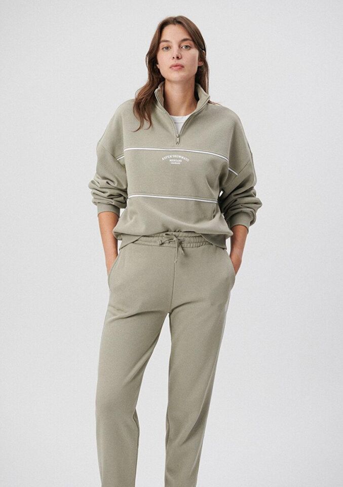 MAVİ KADIN YARIM FERMUARLI SWEATSHIRT Desert Sage 1S10007-85873