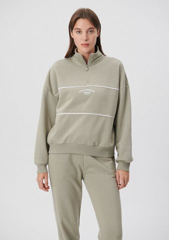 MAVİ KADIN YARIM FERMUARLI SWEATSHIRT Desert Sage 1S10007-85873