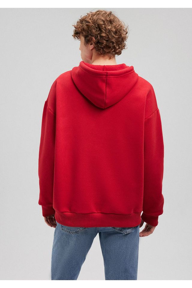 MAVİ ERKEK MAVİ BASKILI SWEATSHIRT Kırmızı 067149-86417