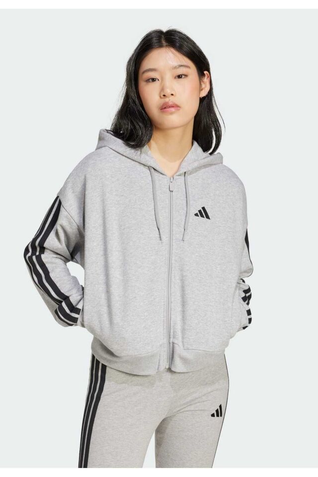 ADİDAS KADIN KAPÜŞONLU SWEATSHIRT W 3S FT FZ HD JE0055