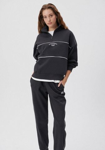 MAVİ KADIN YARIM FERMUARLI SWEATSHIRT Kömür 1S10007-70087