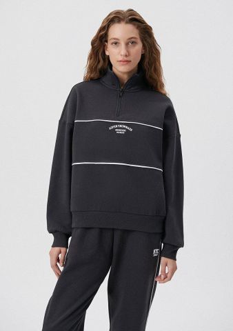 MAVİ KADIN YARIM FERMUARLI SWEATSHIRT Kömür 1S10007-70087