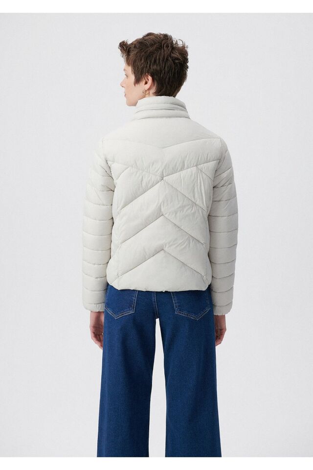 MAVİ KADIN DİK YAKA CEKET Pus Gri 110698-27105 Standart - XS