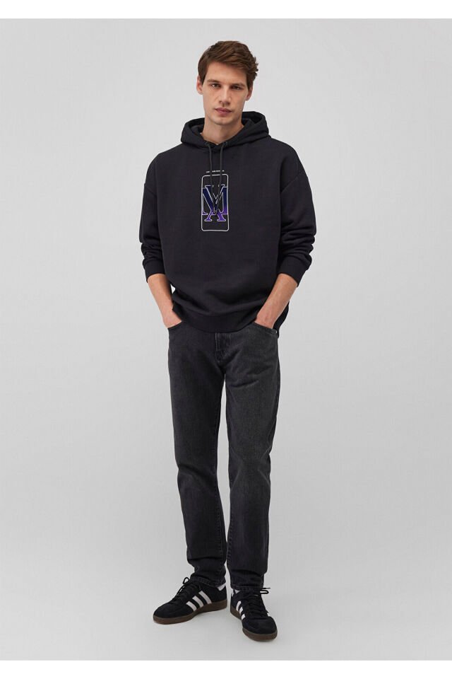 MAVİ ERKEK MAVİ LOGO BASKILI KAPÜŞONLU SWEATSHIRT S 0610958-900