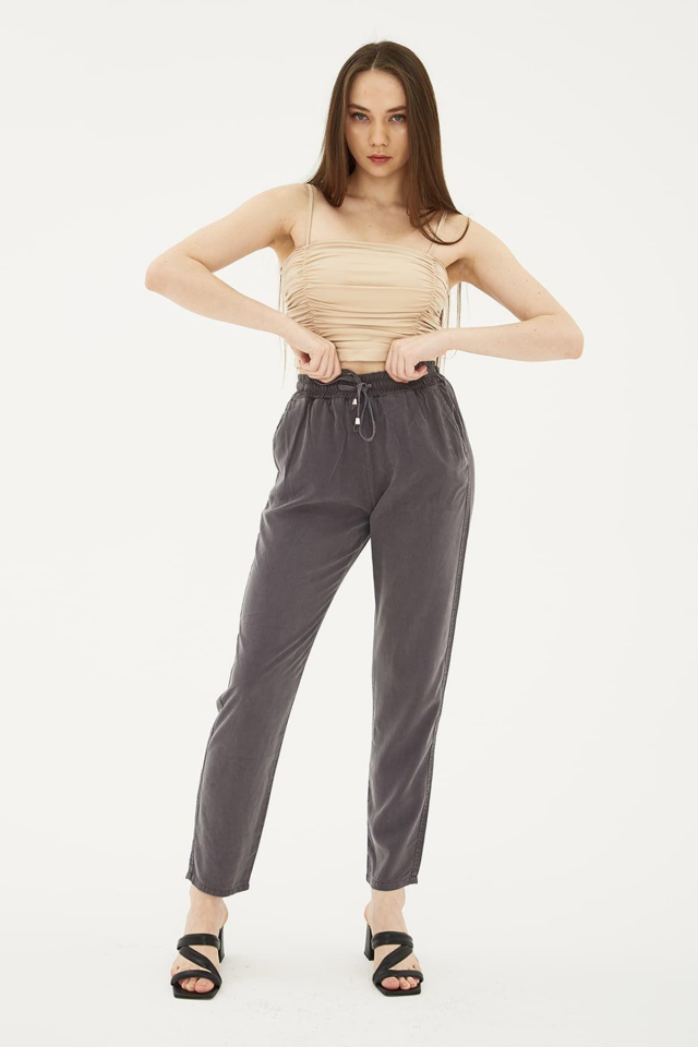 FASHION FRIENDS KADIN BELİ BAĞLAMALI PANTOLON 25Y0477K1