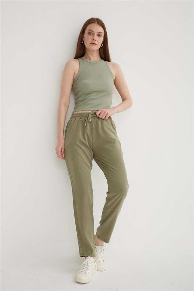 FASHION FRIENDS KADIN BELİ BAĞLAMALI PANTOLON 25Y0477K1