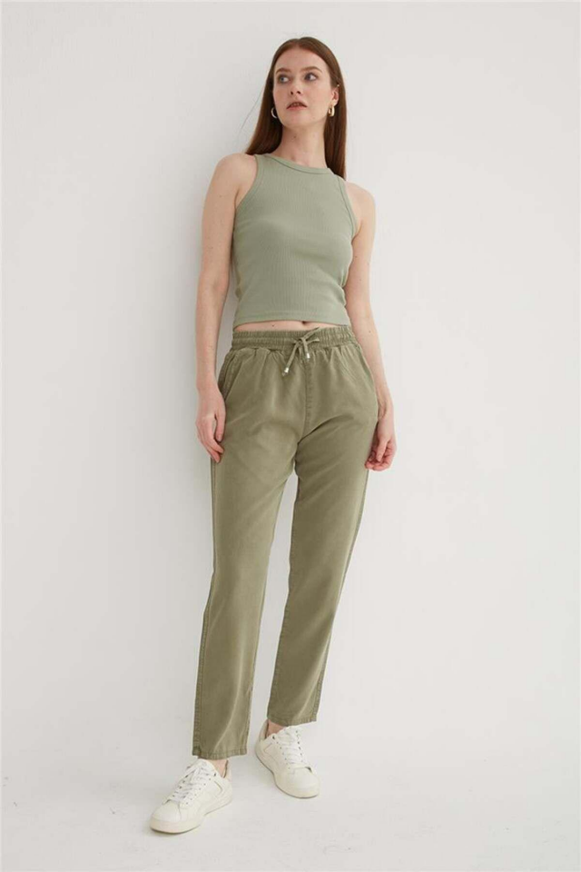 FASHION FRIENDS KADIN BELİ BAĞLAMALI PANTOLON 25Y0477K1