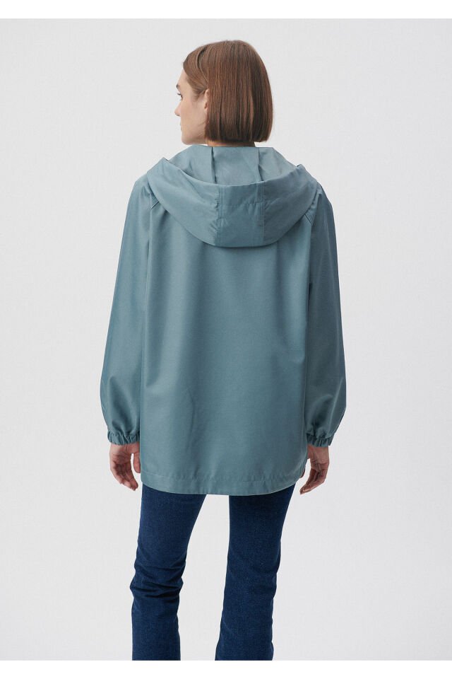 MAVİ KADIN KAPÜŞONLU CEKET Göl Mavisi 1110014-81324
