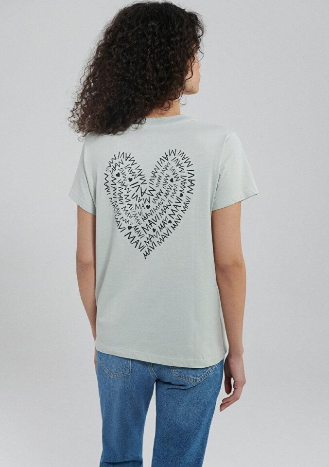 MAVİ KADIN LOGO TIŞORT Sis Yeşil 1612244-70148