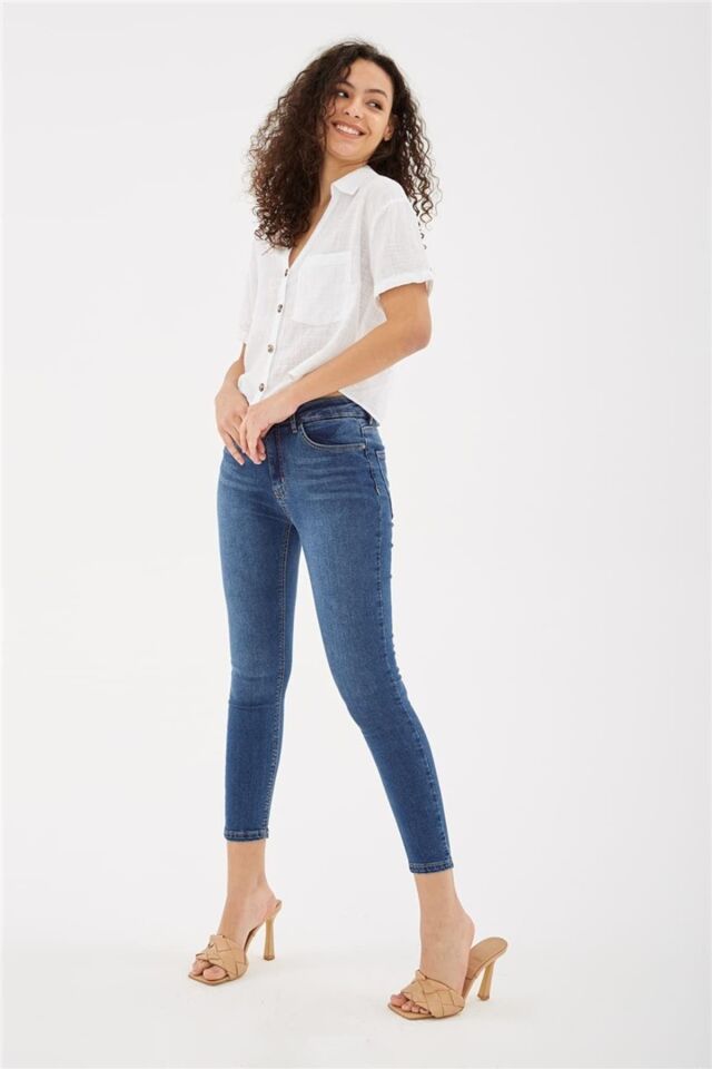 FASHION FRIENDS KADIN DENİM PANTOLON 23Y-PNT0565K1