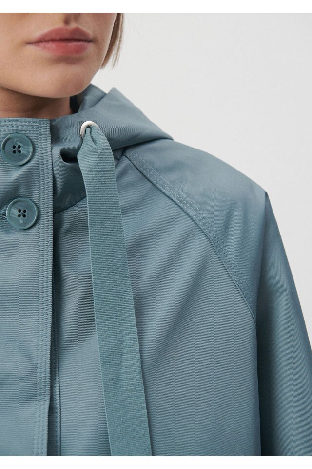 MAVİ KADIN KAPÜŞONLU CEKET Göl Mavisi 1110014-81324 MAVİ - S