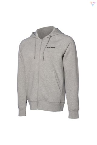 HUMMEL ERKEK FERMUARLI HOODIE HMLWESLEY ZIP HOODIE 921739 GREY MELANGE - XL