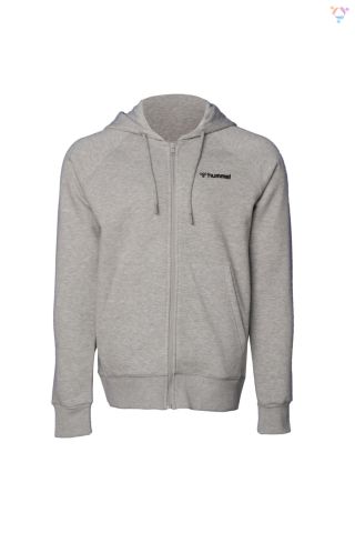 HUMMEL ERKEK FERMUARLI HOODIE HMLWESLEY ZIP HOODIE 921739 GREY MELANGE - XL