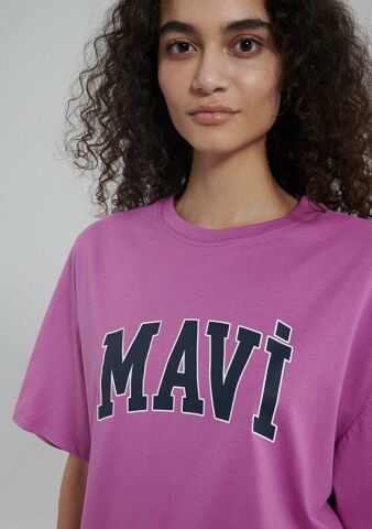 MAVİ KADIN MAVİ BASKILI TİŞÖRT Açık Mor 1600843-84032