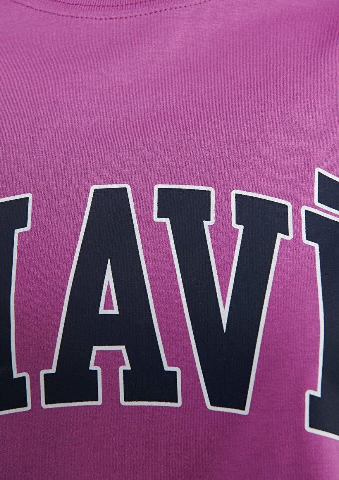 MAVİ KADIN MAVİ BASKILI TİŞÖRT Açık Mor 1600843-84032