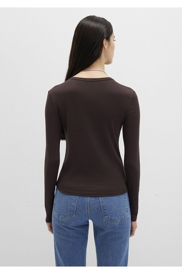 MAVİ KADIN UZUN KOLLU BASIC Black Coffee 1613619-70240