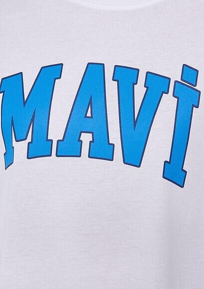 MAVİ KADIN MAVİ BASKILI TİŞÖRT SÜT BEYAZ 1600843-70000