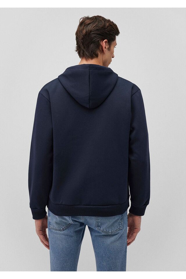 MAVİ ERKEK FERMUARLI SWEATSHIRT Gece Lacivert 066979-70490