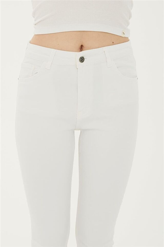 FASHION FRIENDS KADIN DENİM PANTOLON 23Y-PNT0565K1 BEYAZ - 33
