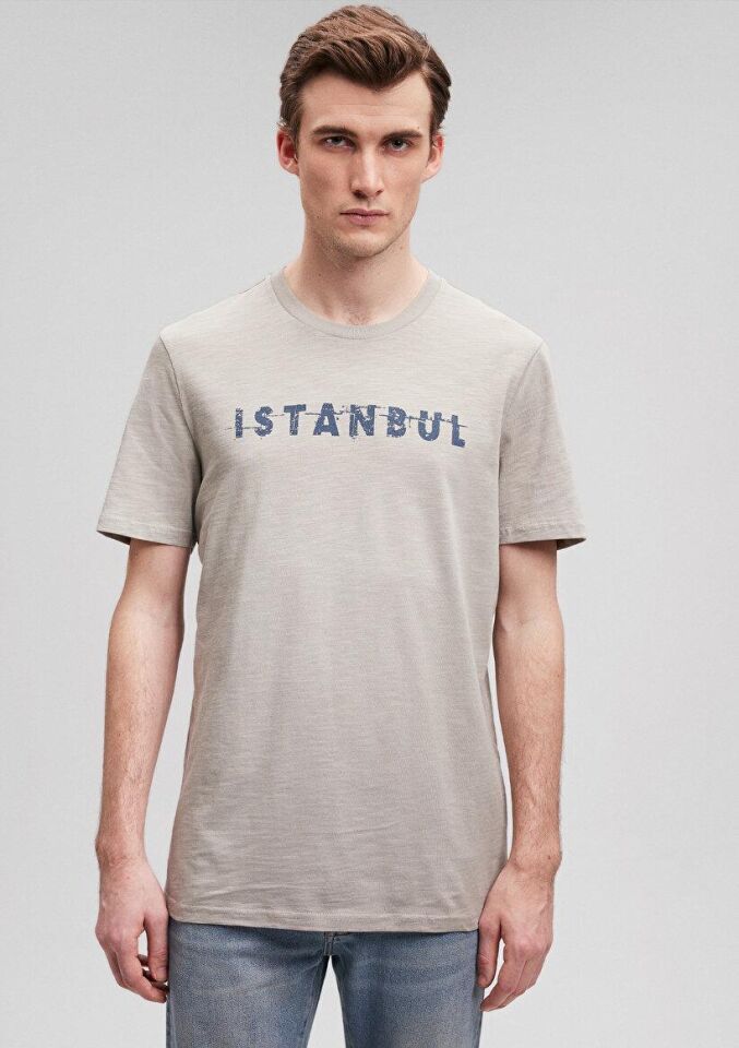MAVİ ERKEK İSTANBUL TİŞÖRT Açık Gri 066282-31935