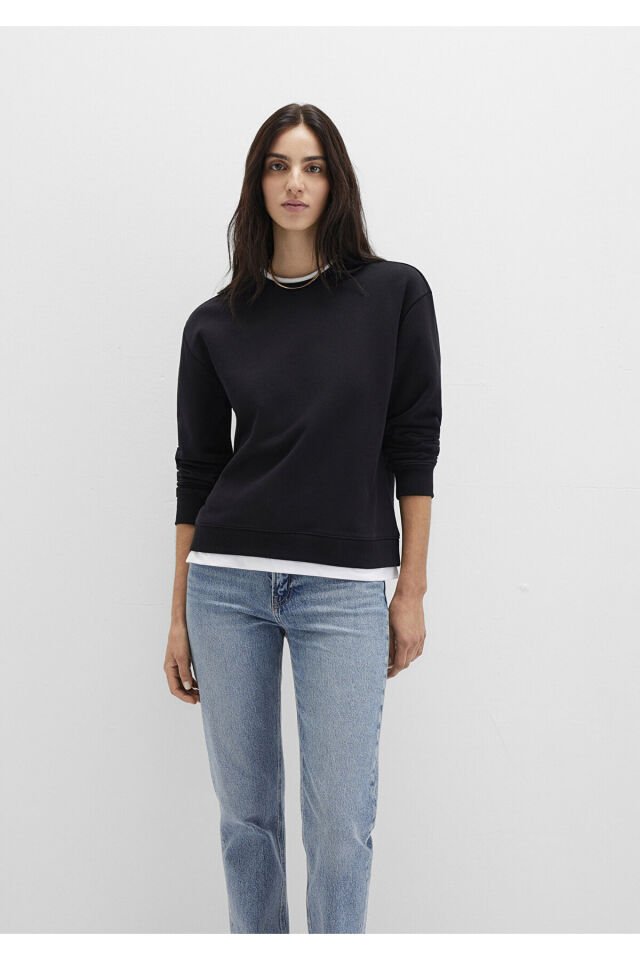 MAVİ KADIN YUVARLAK YAKA SWEATSHIRT Siyah 1S10435-900