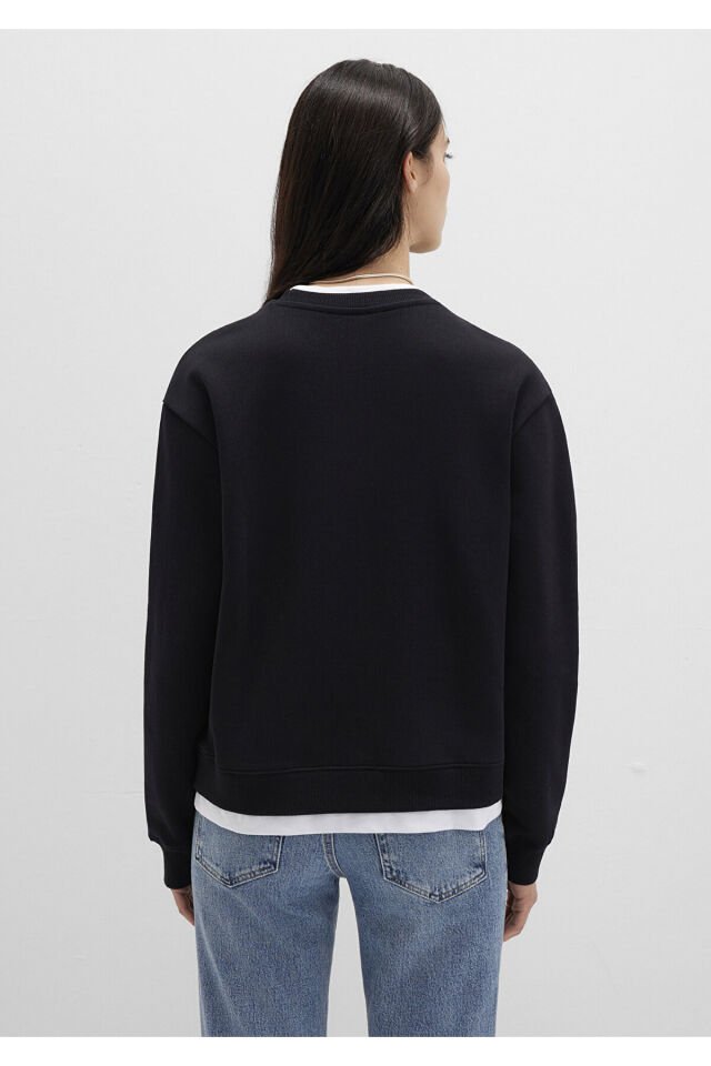 MAVİ KADIN YUVARLAK YAKA SWEATSHIRT Siyah 1S10435-900
